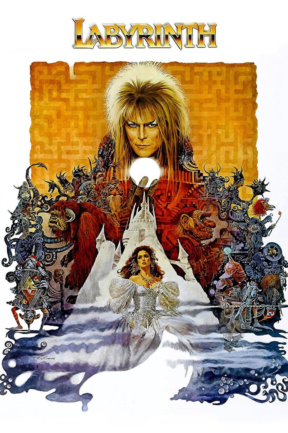 Labyrinth David Bowie Jennifer Connelly Red A4 Romantic -  Finland