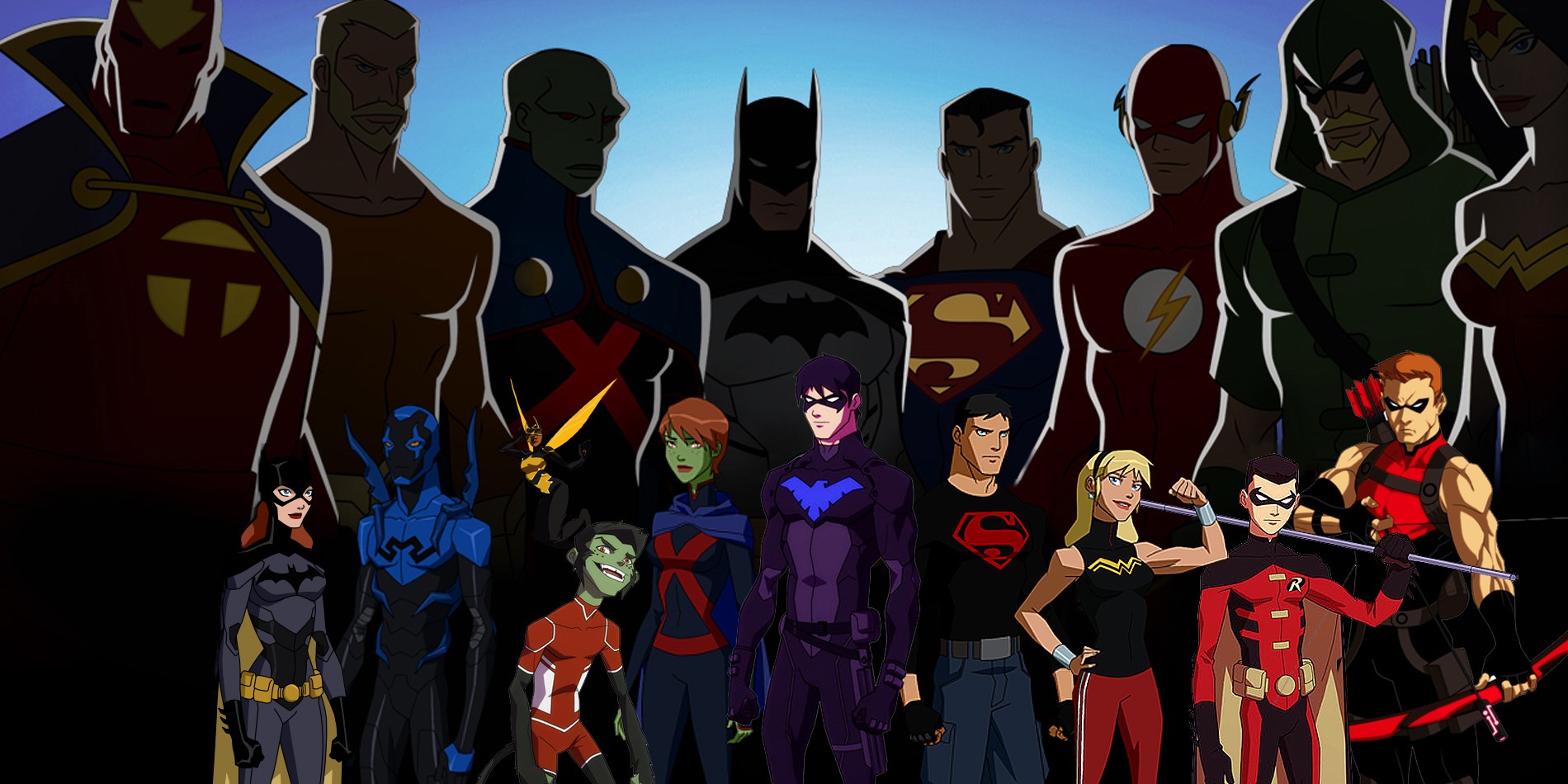 young-justice-team-and-mentors-superman-batman